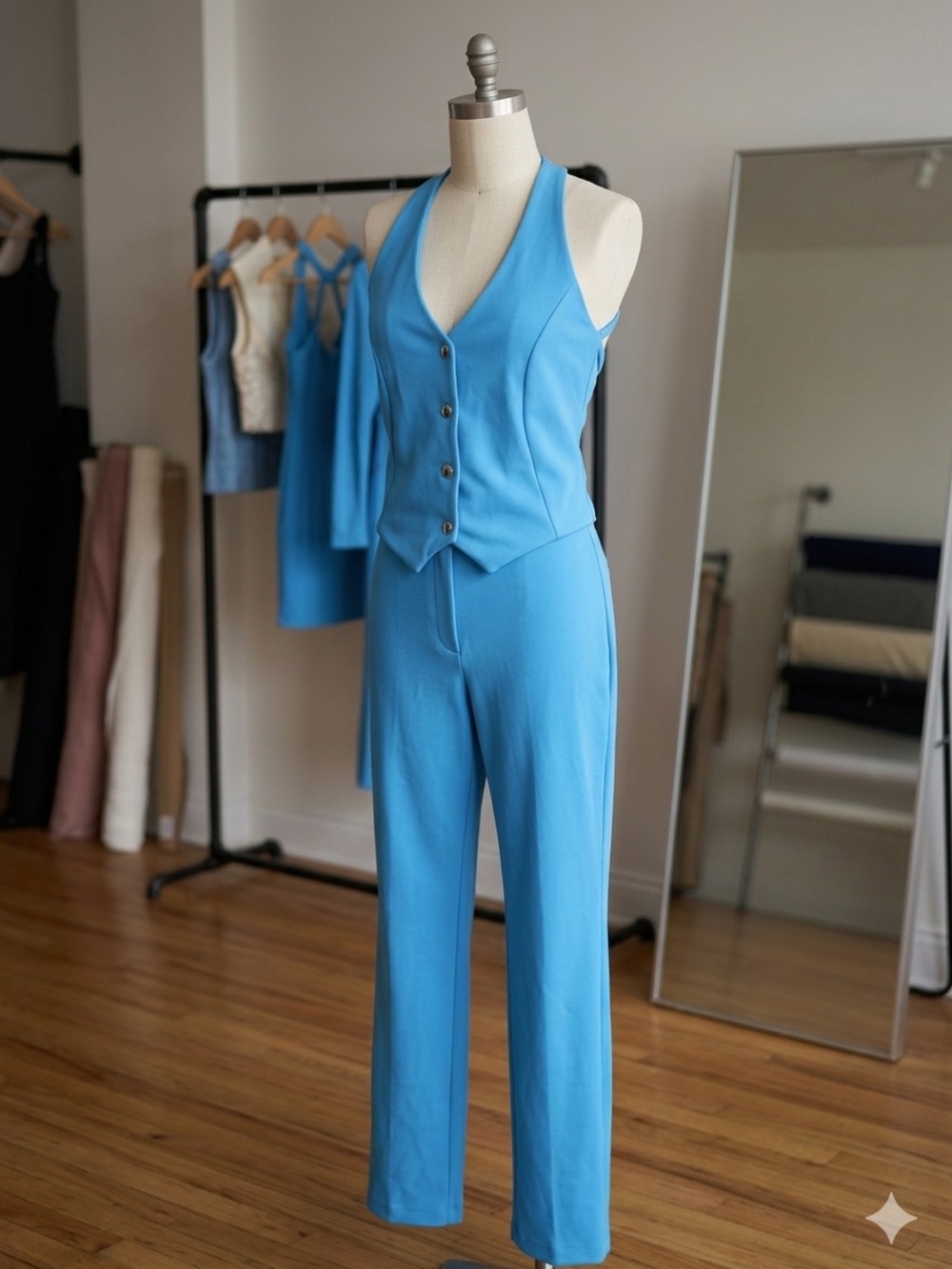 Kellé Turquoise Dance Costume Set – Adult Medium – 2 Piece Performance Outfit